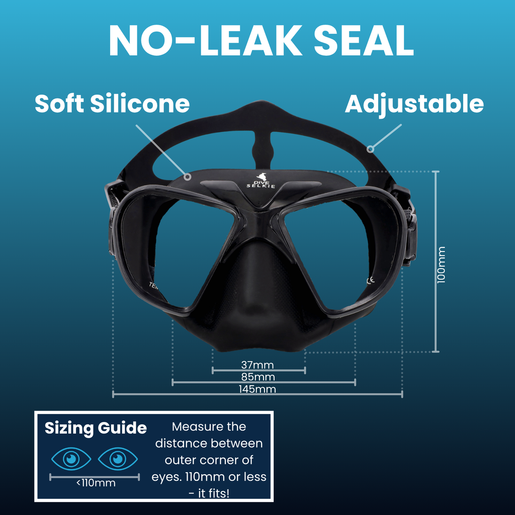 Ultra-Low Volume Freediving Mask - 65cc
